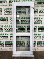 USED UPVC BACK DOOR DOUBLE GLAZED FULL PANEL PLASTIC EXTERNAL EXTERIOR PVC