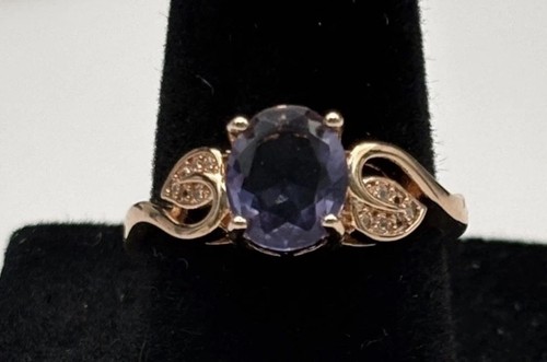 2ctw alexandrite 14k rose - alexandrite, gold