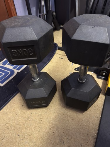 30kg dumbbells rubber - dumbbells,