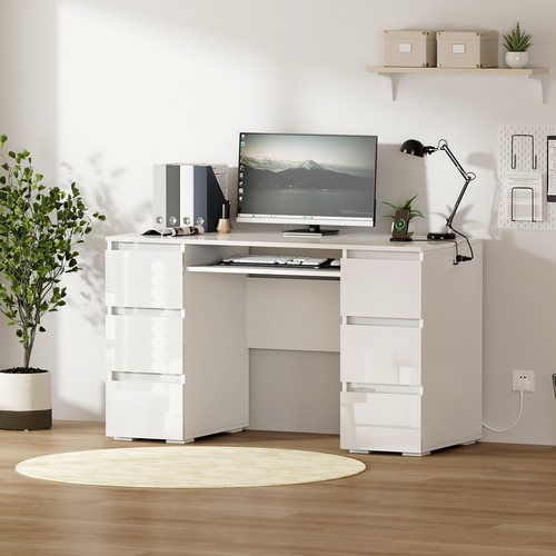 White dressing table - white, high