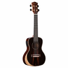 Muzikkon Heartland Concert Ukulele Ebony with EQ- Quality Musical Instrument