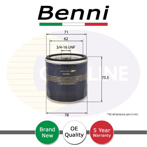 Oil filter benni - oil, fiat