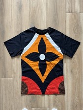 Louis Vuitton Monogram Flower Graphic T-Shirt Orange Black LV Authentic