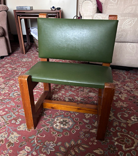 Vintage green leather padded - vintage,