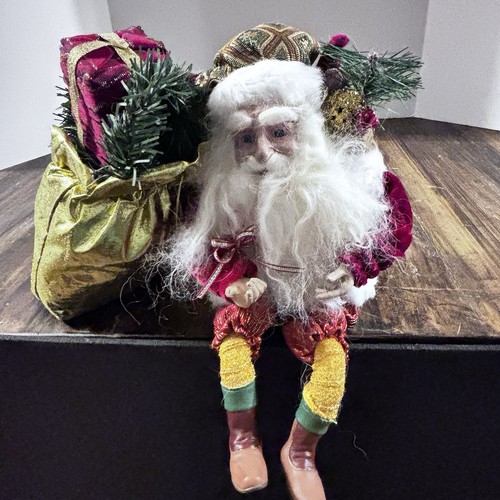 Santa claus sitting - santa, fire