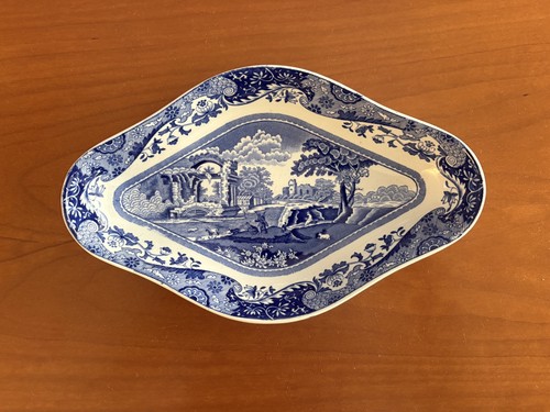 Spode blue italian - blue, diamond