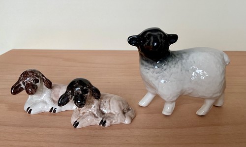 Vintage ceramic sheep and - vintage,