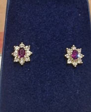 ELIZABETH DUKE dress Earrings In Box. Studs. Sparkly Glitzy. Xmas Glam Party 