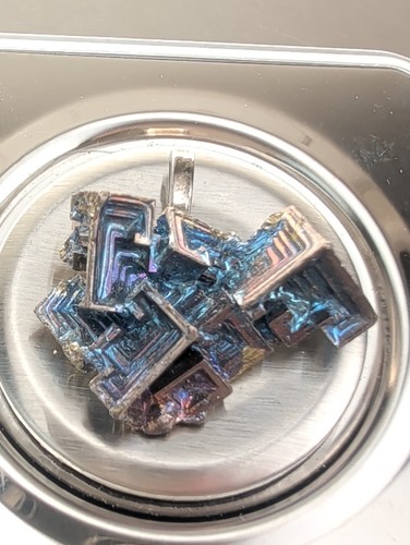 Bismuth crystal pendant - crystal,