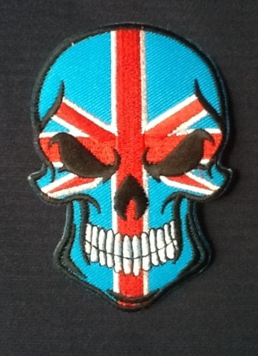 Skull union jack british biker - skull,