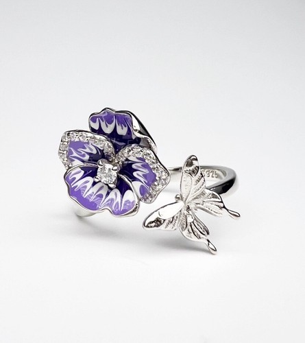 Purple pansy butterfly - purple,