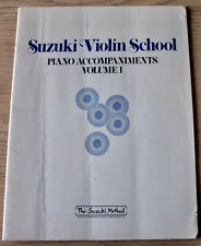 SUZUKI VIOLIN SCHOOL PIANO ACCOMPANIMENTS VOLUME 1 SHEET MUSIC BOOK (1970) USA