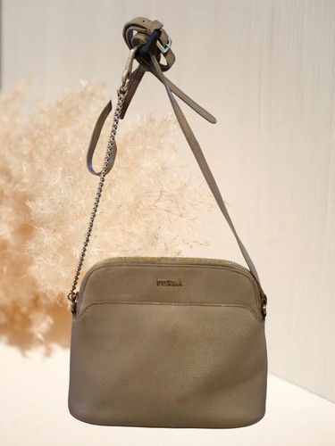 Furla taupe leather crossbody - taupe,