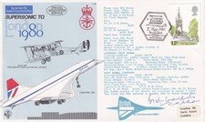 Flown Concorde Supersonic to London 1980 Signed B A Walpole  Concorde Pilot .