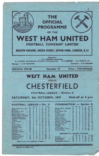West ham united chesterfield - west,