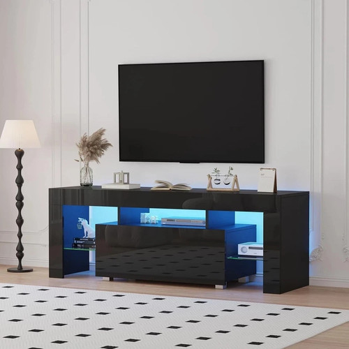 135cm stand cabinet black - 135cm,