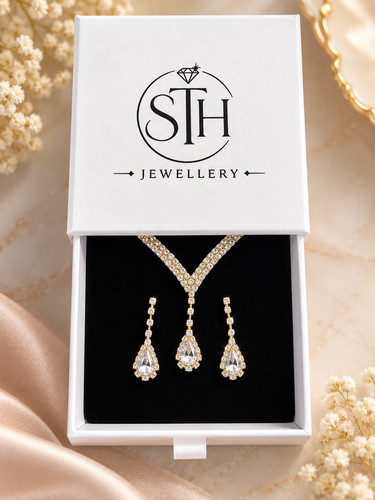 Celestial teardrop necklace - teardrop,