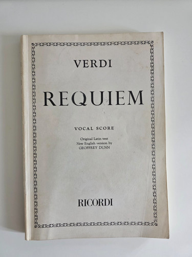 Verdi requiem vocal score - requiem,