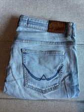 SUPERDRY Harper Boyfriend W34” L29” Blue Distressed Stretch Womens Jeans