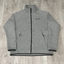 Berghaus Women's Grey Full Zip Fleece Jacket Zipped Pockets UK 12 Medium