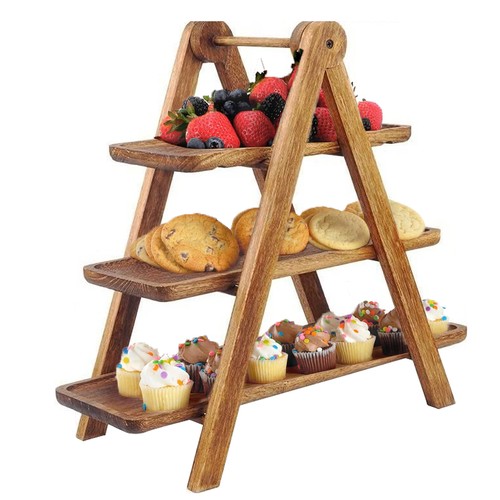 Tier wooden serving tray - tier,
