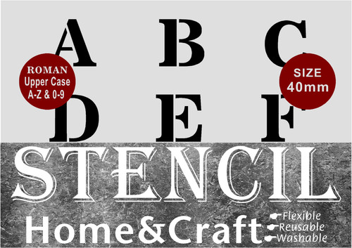 Letter number stencils 40mm - number,