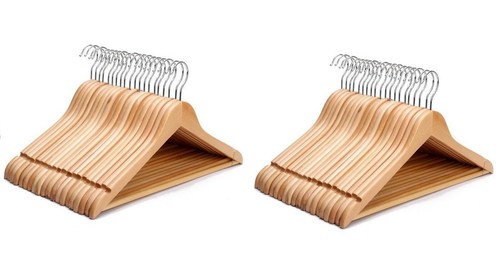 Wooden coat hangers suit - wooden,