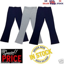 Ladies Trousers Flared Wrinkle