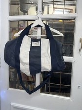 Jack Wills Gym / Duffle Bag, Navy Blue & White Vintage
