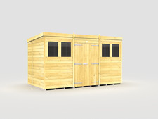 Total Sheds 10x8 12x8 14x8 Pent Pressure Treated Shiplap Shed Fast Delivery