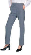 Ladies Bowling Trousers Grey Comfortable  Half Elasticated Waist  Bowls, Lawn 