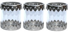 3x NEXT Glass CANDLE HOLDER
