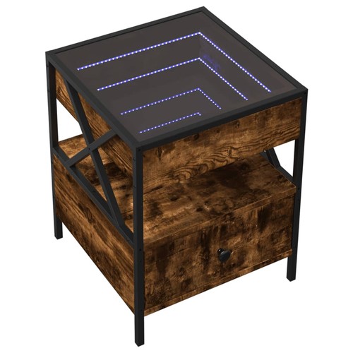 Coffee table with infinity - table, led