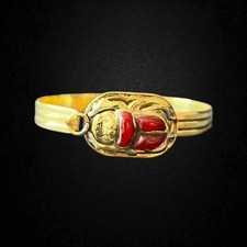 Amber brown scarab gemstone - brown,