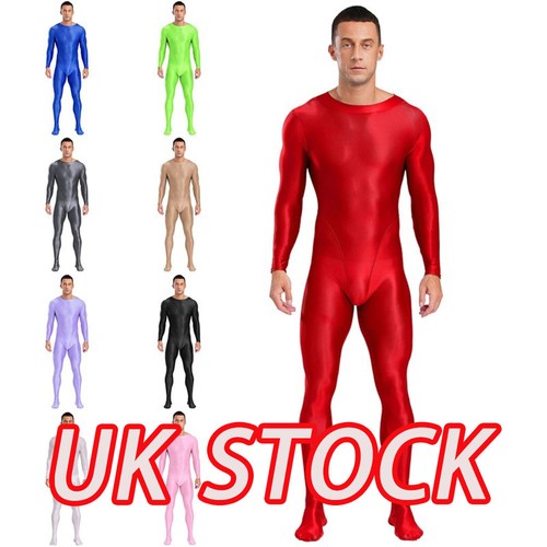 Mens glossy full bodysuit - glossy,