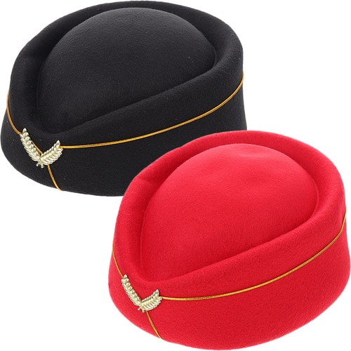 2pcs stewardess hats flight - 2pcs,