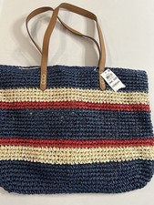 INC Woven Navy, Red & Cream