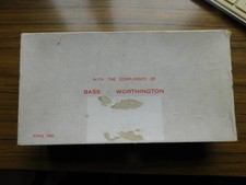 Bass Worthington Breweries Xmas 1960 Pig Skin Wallet Bridge Set 2 Packs of Cards
