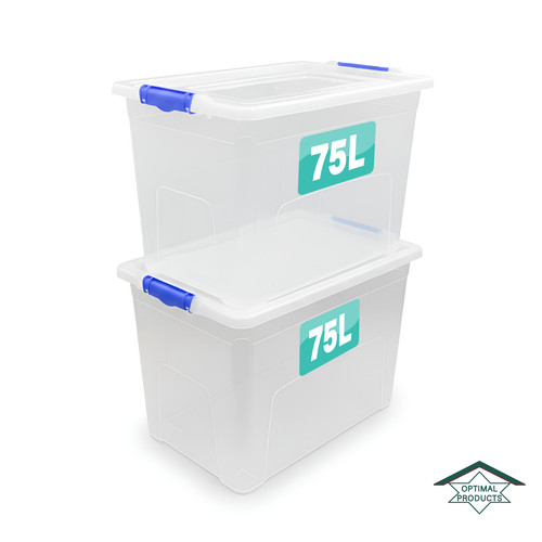 Plastic storage boxes - plastic, clip