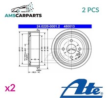 BRAKE DRUM PAIR SET REAR