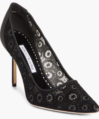 Manolo blahnik lace heel - lace,