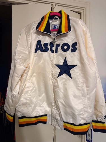 Astros white starter jacket - jacket, xl