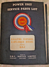 BMC SERVICE LIMITED 3.4 LITRE 4 CYLINDER Diesel Type 34J Technical Information
