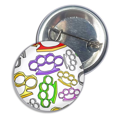 Knuckle duster pattern button - knuckle,