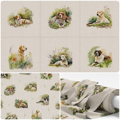 Garden dogs cushion - panels, and