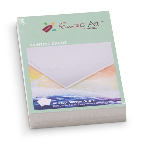 White encaustic art painting - white,