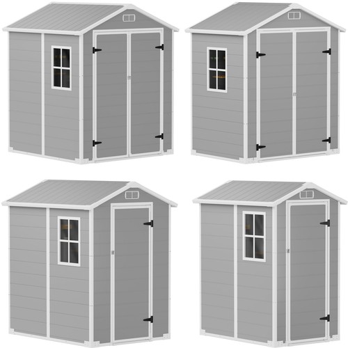 Plastic garden shed with - plastic,