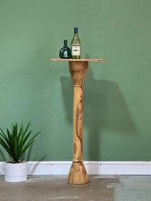 Rare Vintage Lectern Plant Stand Side Table Plinth Hall Wine Book Olive Wood.