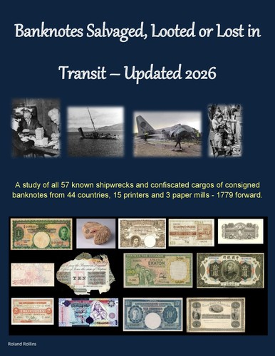 Book banknotes salvaged - "banknotes,