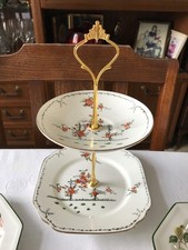 Small (16cm/14cm) 2 tier Bone China Cake Stand - Gladstone Floral